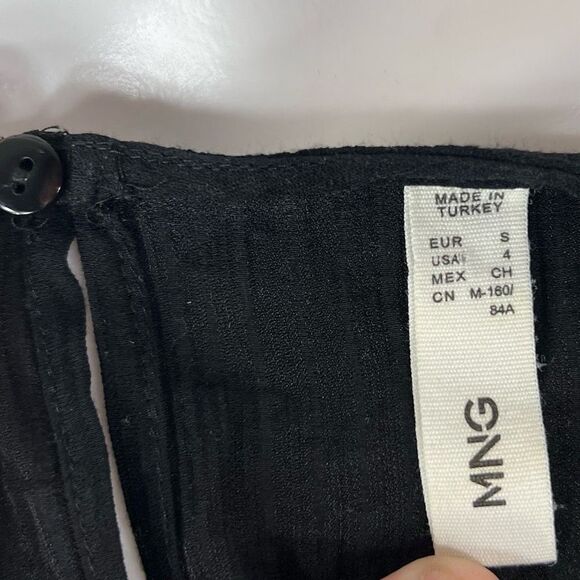 MNG Long Sleeve Gauze Keyhole Back Blouse - Picture 6 of 10